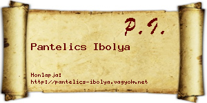 Pantelics Ibolya névjegykártya